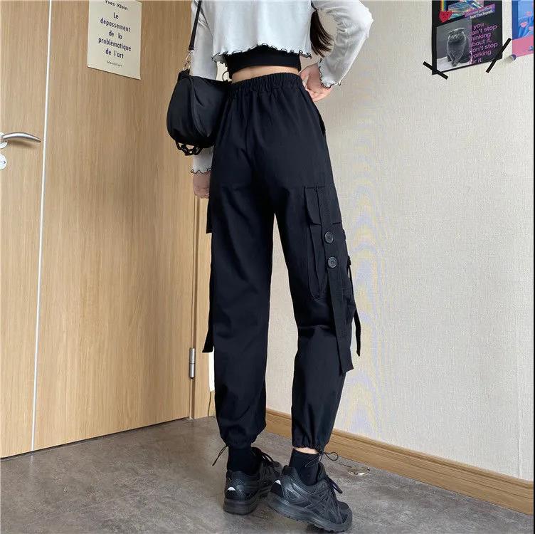 Overalls Women Are Thin and High Waist Spring and Autumn Handsome Black Loose Feet Ins Tide Leisure Sports
