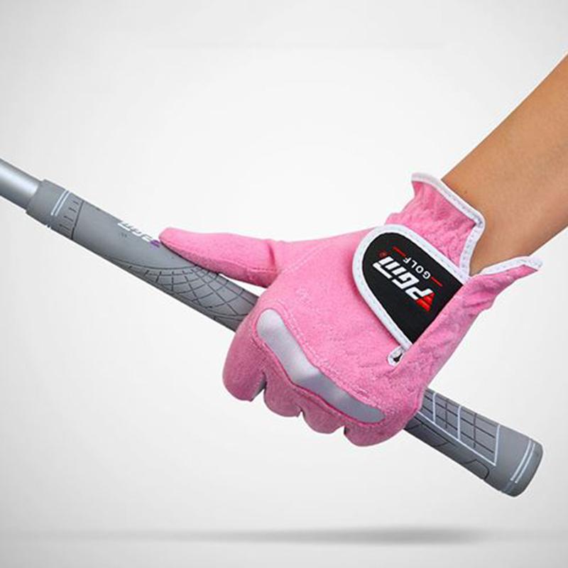 One Pair of Ladies Golf Gloves Microsoft Fiber Breathable Non-slip Left and Right Hand Sports Gloves Women