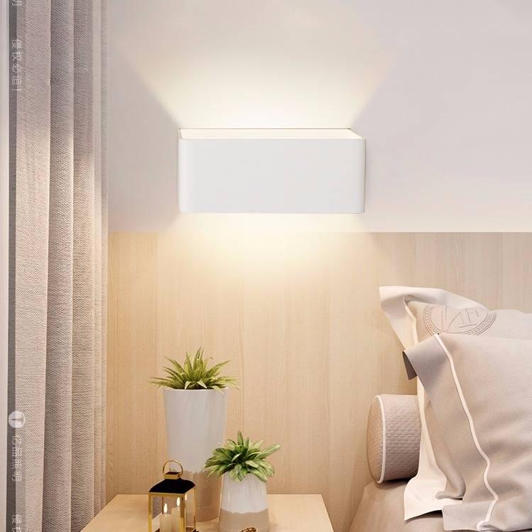 Nordic Led Wall Lamp Aluminum Outdoor Indoor White Black Stairs Bedroom Bedside Bathroom wall Light