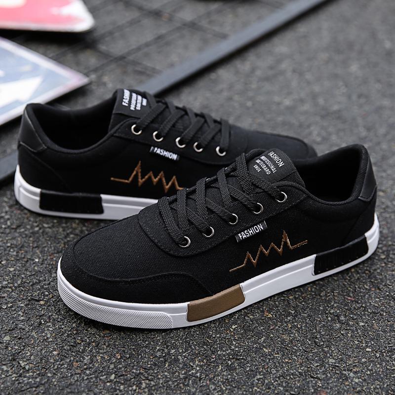 Canvas Shoes Men's Low-top Fashion All-match Casual Sneakers Popular Soft-soled Breathable Men's Cloth Shoes