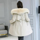 Pai Overcome The Padded Coat Women's Mid-length Plus Size Thick Warmth-keeping Slim-fitting Cotton-padded Jacket Plus Velvet Windshield Cotton Jacket
