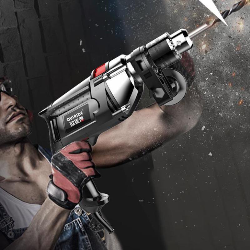 1380W Luxury Impact Drill Set Electric Screwdriver Plug-in Electric Drill for Drilling Cutting and Polishing