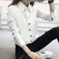 Spring and Autumn Knitted Loose Vest Sleeveless Cardigan Sleeveless Sweater V-neck Short Women's Top