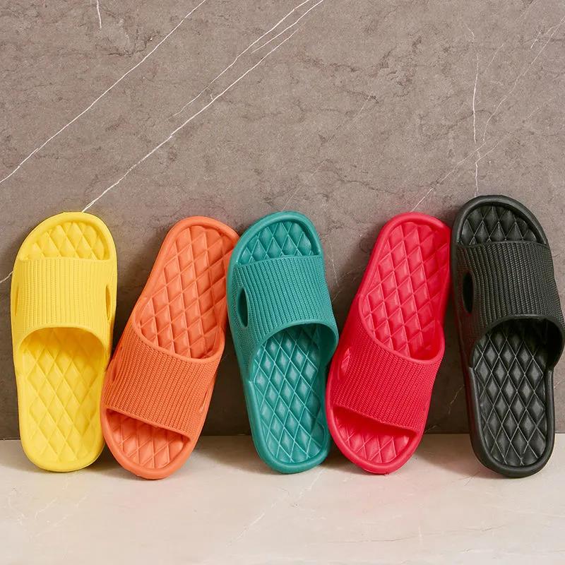 Men and Women Spring and Summer Slippers Indoor Non-slip Couple Plastic Soft Bottom Slippers