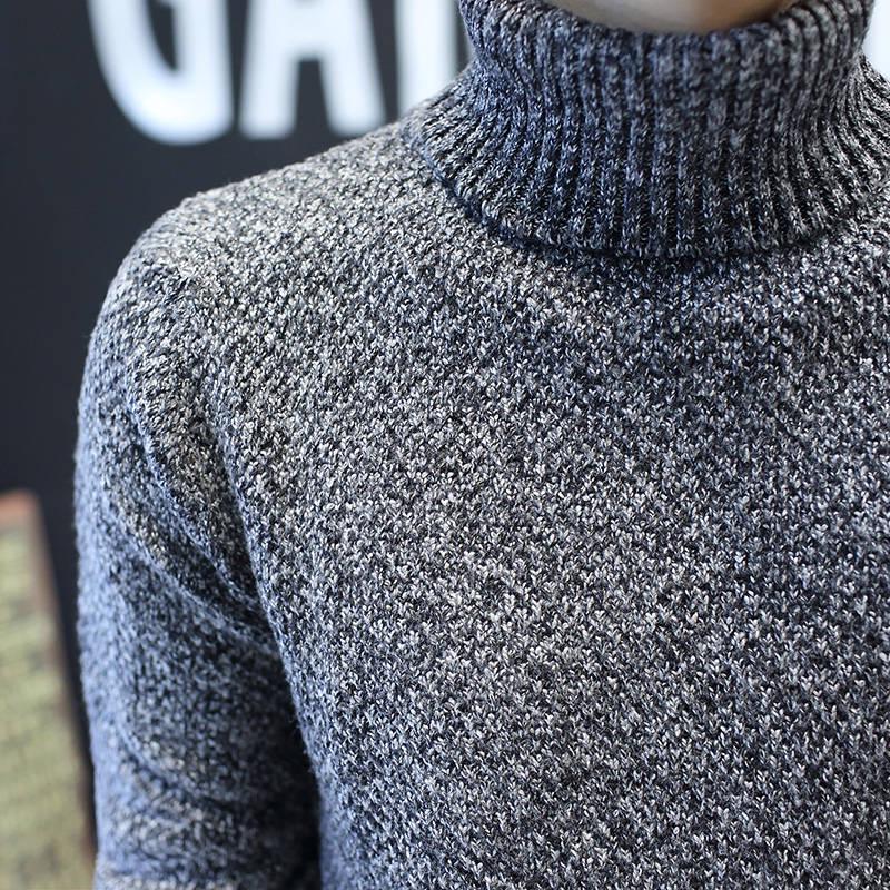 Pullover Men Sweaters 2019 Autumn Winter Wool Slim Fit Sweater Men Casual Turleneck Pull Jumper Men