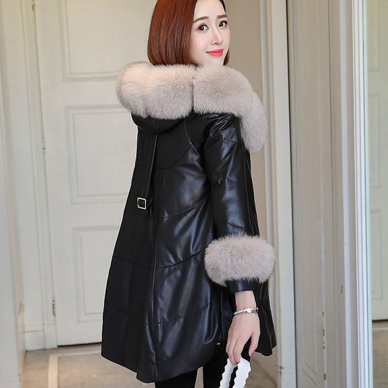 Women's Hooded Regular Down Jacket Korean Style Loose Thick Coat Warm Cotton Coat Large Fur Collar Winter Jacket Quilted Jacket