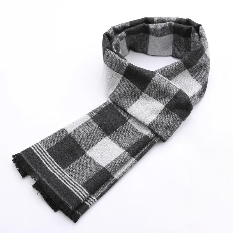Men's Winter Imitation Cashmere Scarf Fashion Casual Thickening Warm Printing Scarf High-end Scarf Men's Gift