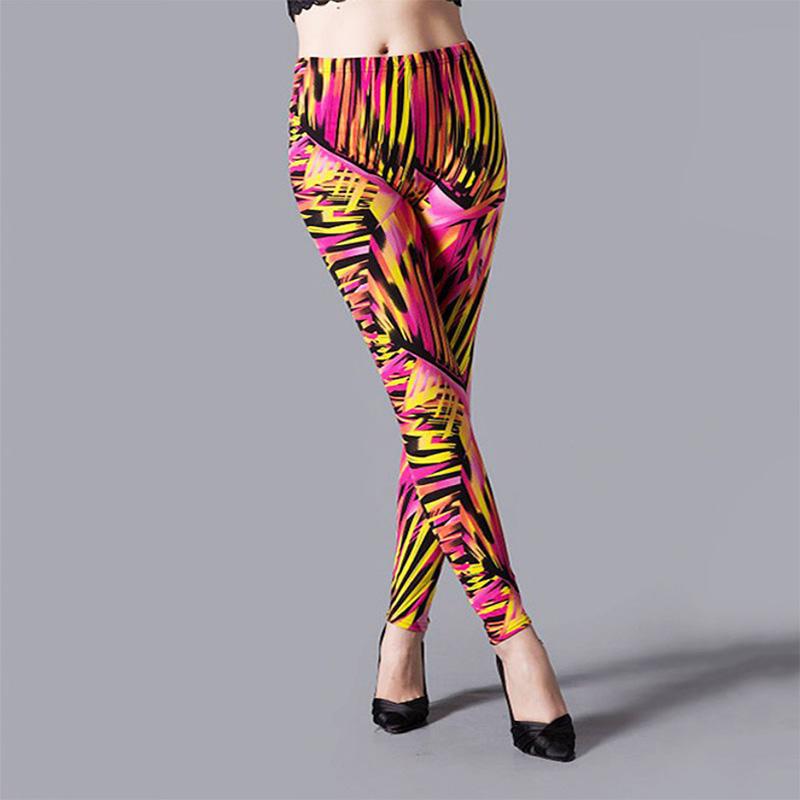 Plus Size Yoga Leggings Slim Casual Leopard Print Stretch Pants Plus Size Nine Point Leggings