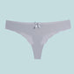 Ice Silk Seamless Thong Feminine Solid Color Low Waist Panties One Piece