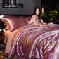 European Silk Jacquard Four-piece Fashion Lace Bed Skirt All Seasons Bedroom Home