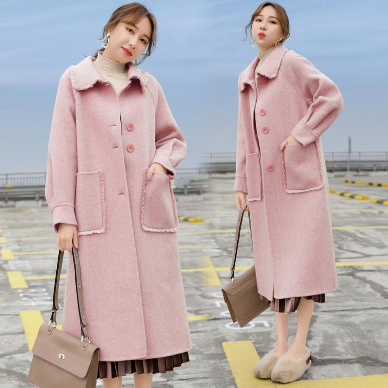 Women Woolen Coats  Elegant Long Slim Winter Jacket Women Wool Coats Wool Coat Winter Jackets
