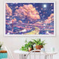 Diamond Painting Stickers Modern Minimalist Cartoon Landscape Stickers Diamond Cross Stitch Handmade Small