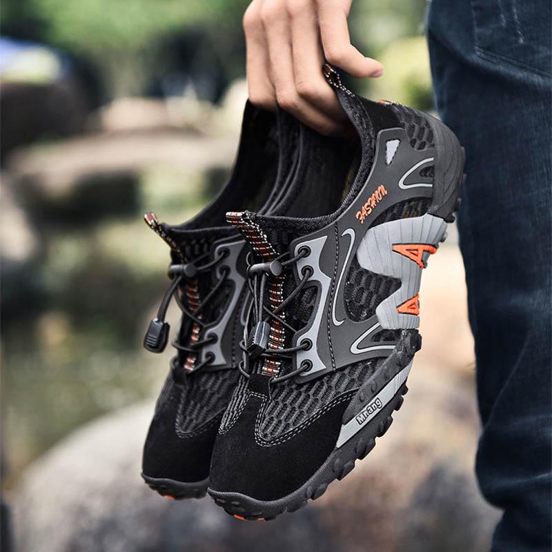Plus Size 38-48 Summer Men Sneakers Hiking Shoes Lightweight Breathable Basketball Running Shoes Deodorant Waterproof Mesh Shoes