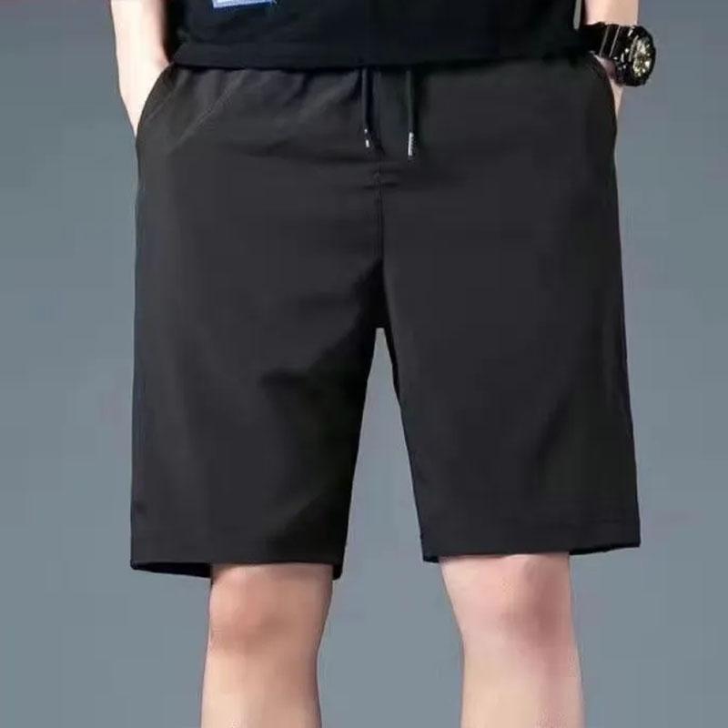 Men's Summer Breathable Loose Shorts Thin Casual Sports Large Size Five Pants Men's Ice Silk Comfortable Beach Pants