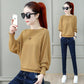 New Women hollow Pearl Beaded O-Neck Sweater Long Sleeve Slim Knit Pullover Sweater for Winter