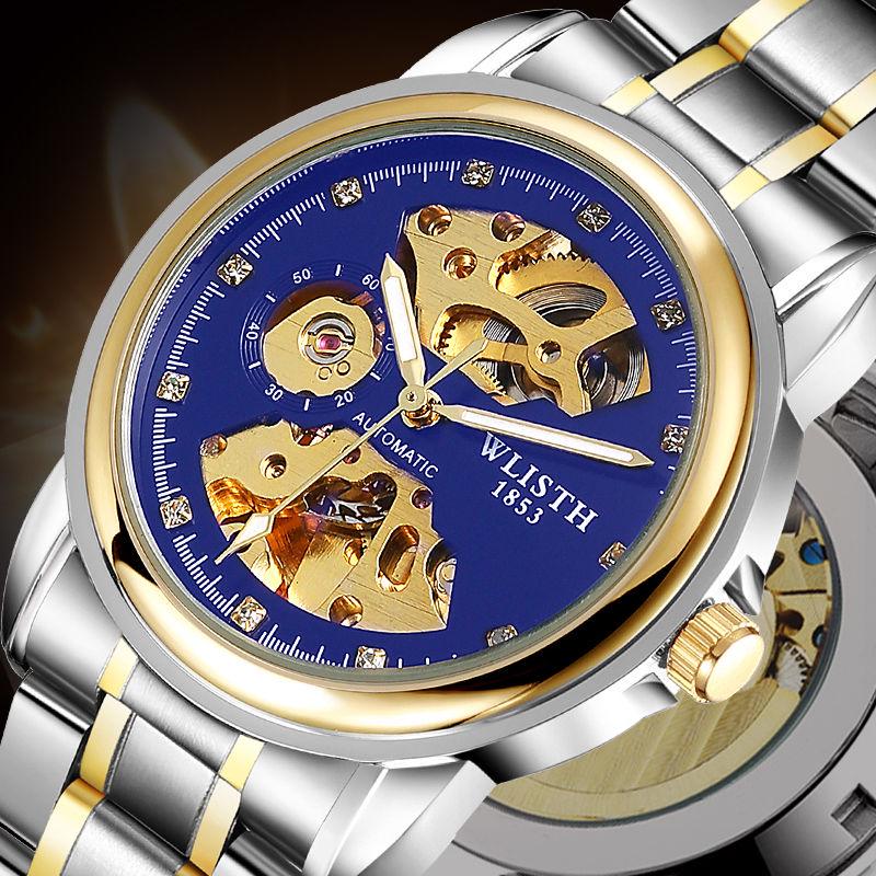 Brand Luxury Automatic Mechanical Watch Men Stainless Steel Waterproof