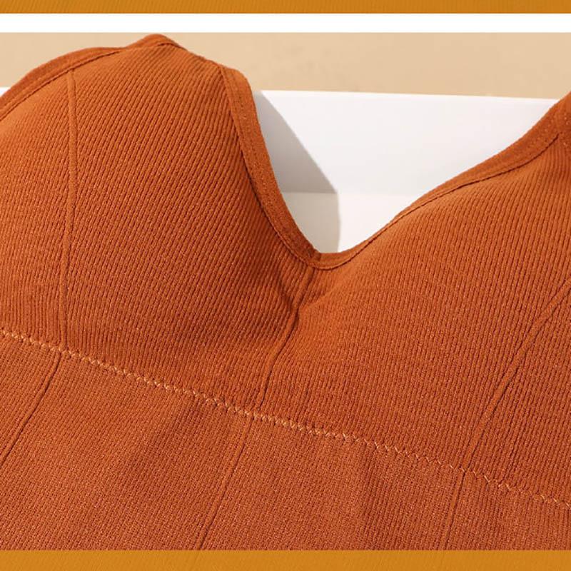 U-shaped Beautiful Back Small Suspender Belly Closing Vest Spring and Summer Bottoming Women's Underwear and Bra with Bra Cushion