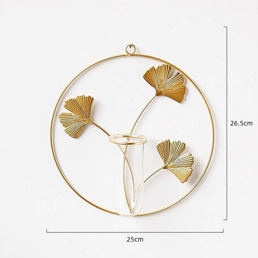 Plantain Leaf Iron Art Flower Arrangement Wall Decoration Pendant Flower Device Wall Mounted Flower Stand