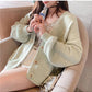 Cardigans Women's Sweaters Fashionable Casual Plaid V-Neck Cardigans Single Breasted Loose Coats