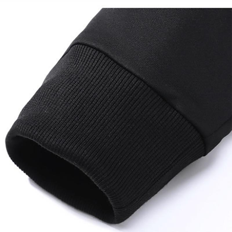 Sweater All-match Color Contrast Youth Round Neck Pullover Loose Thick Warm Top Men's Fashion Sweater