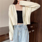 Women's Gentle Wind V-neck Knitted Cardigan Sweater Women's Casual All-match Short Cardigan Korean Sweater
