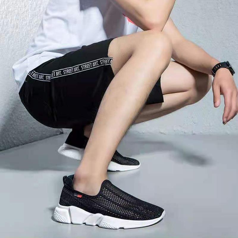 Summer Breathable Men's Mesh Shoes Men's Soft Sole Sports and Leisure Hollow Shoes