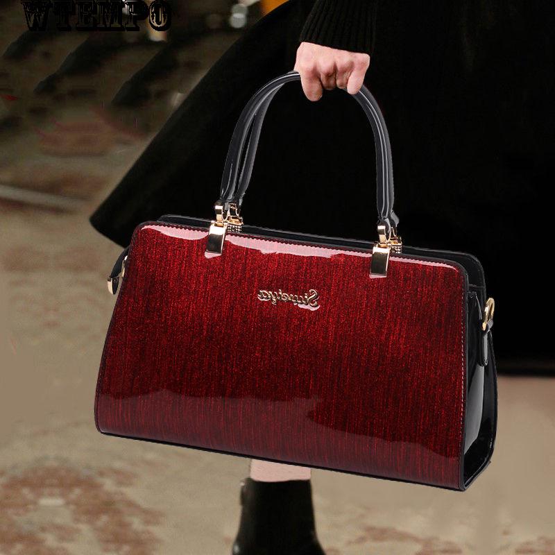 Crossbody Shoulder Bag Leather Texture Patent Leather Bag Handbags Fashion Handbag
