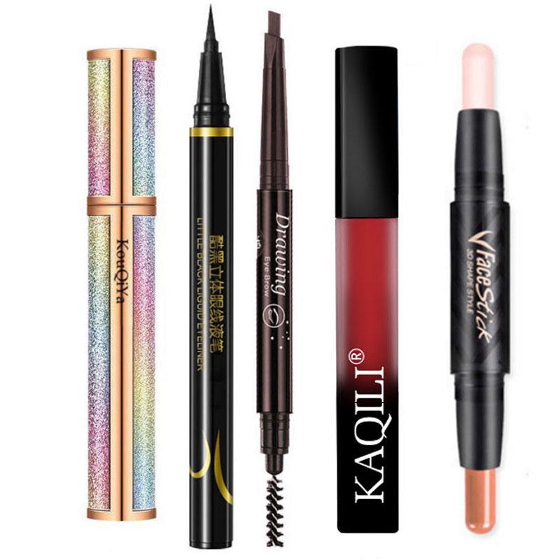 Thick long lashes Not easy to discolor Single set Long Starry Mascara Black Waterproof slim curl