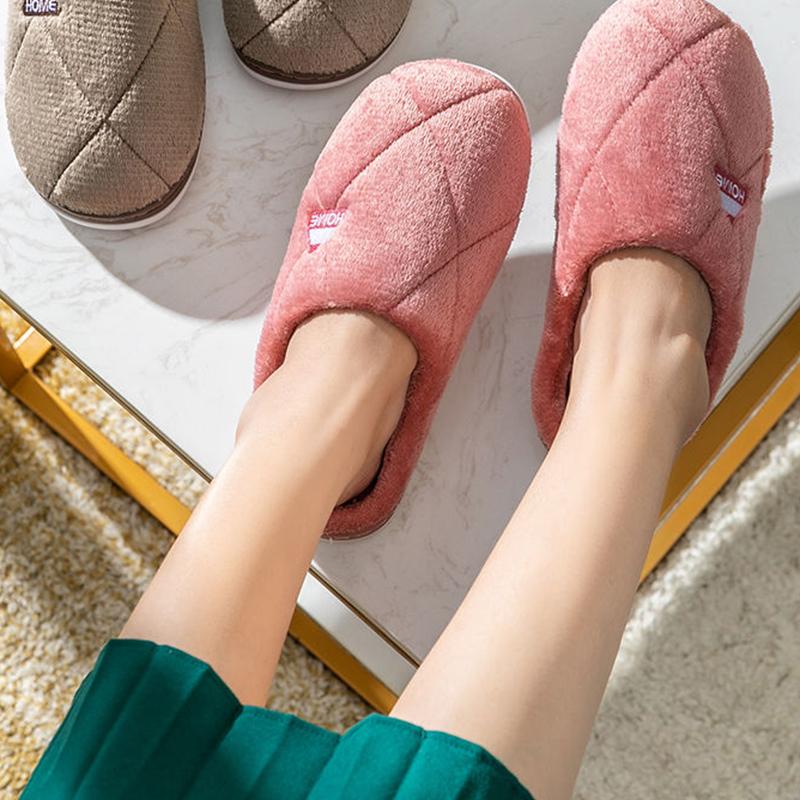 Cotton Slippers Men's and Women's Home Shoes Winter Indoor Home Non-slip Thick-soled Couple Slippers