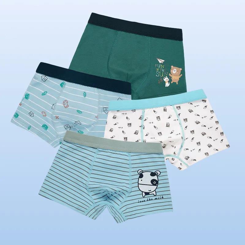 Cotton Panties Boys Brief Underwear Shool Kids Underpanties for 3 4 6 8 10 12 14 Years Old Child Clothes