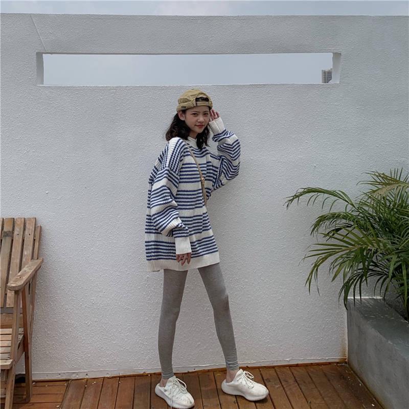 Autumn and Winter New Half-neck Sweater Female Students Loose Wild Thin Pullover Sweater Jacket