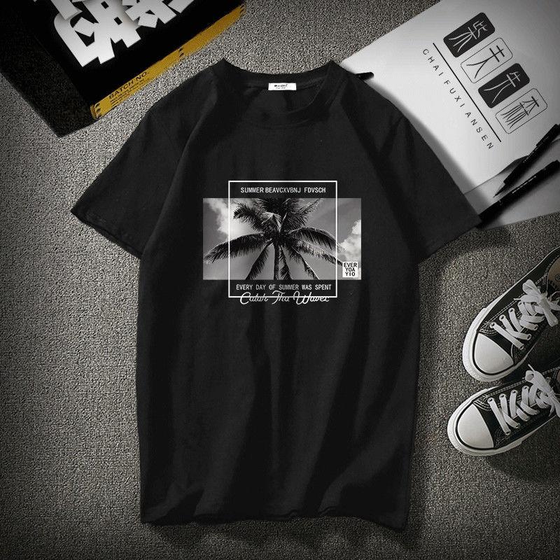 Boys Cotton Short-sleeved Summer Loose Plus Size Men's Half-sleeved T-shirt