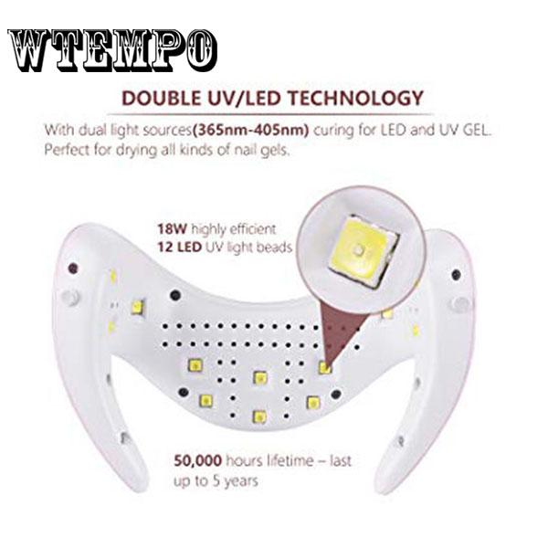 18W UV Lamp All Types Gel USB Cable LED Lamp Nail Dryer Finger Curing Machine