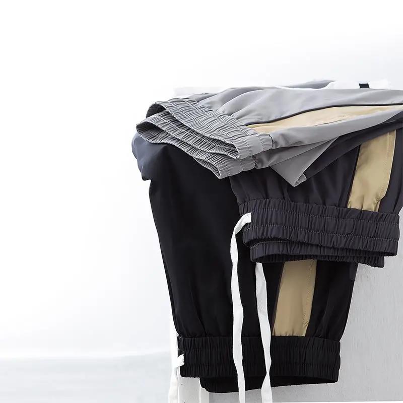 Men's Summer Overalls Thin Casual Pants Youth Sports Pants Student Trend Quick-drying Cropped Pants