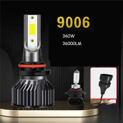 12V24V 360W 9005 9006 9012 H7 H4 H1 LED Car Headlight Spotlight Free Modification Super Bright Headlight Far and Near Integrated Strong Light