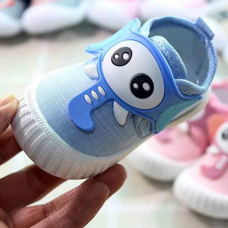 Spring Summer Baby Walking Single Shoes Soft Sole Breathable Cloth Baby Shoes Antiskid Casual Cute Cartoon Shoes