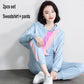 Two Pcs Set Wild Long -Sleeved Casual Sweatshirt Set Large Size Spring And Autumn Women 'S Clothing