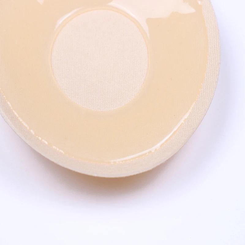 2 Pairs Women's Breathable Silicone Breast Stickers Waterproof Sweatproof Nipple Stickers Latex Insert Breast Pads Push Up Bra Pads Underwear