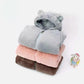 Girls' Warm and Windproof Cotton Clothes Autumn and Winter Thickened Plus Fleece Hooded Jacket