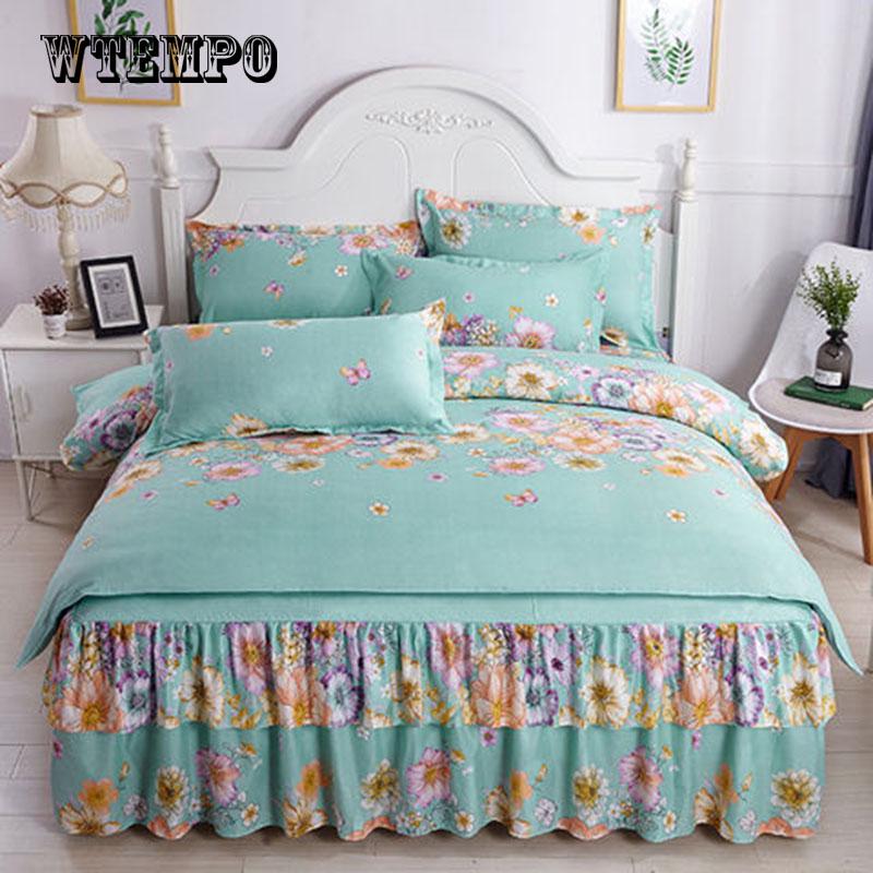 New Bedding Set Flower Double Flat Sheets  Bedspread Duvet Cover Comforter Adult Queen