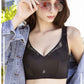 Bra Plus Size Women Gathered Sexy Bralette Wire Free Seamless Push Up Sexy Lingerie Solid Color Leopard Thin Section Underwear