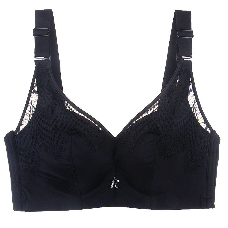 Bra Plus Size Women Gathered Sexy Bralette Wire Free Seamless Push Up Sexy Lingerie Solid Color Leopard Thin Section Underwear