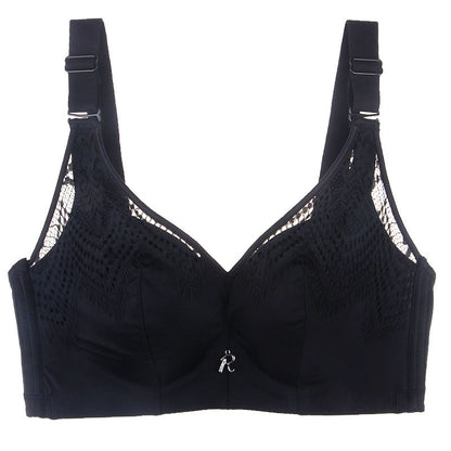 Bra Plus Size Women Gathered Sexy Bralette Wire Free Seamless Push Up Sexy Lingerie Solid Color Leopard Thin Section Underwear