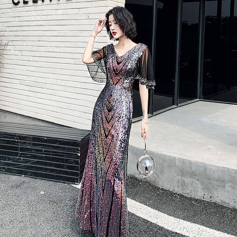 Evening Dress Women's Banquet Elegant Evening Dress High-end Luxury Premium Texture Fishtail Dress