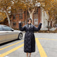 Casual Loose Argyle Hooded Parkas Women Fashion Solid Thick Long Coats Women Elegant Tie Belt Cotton Jackets Female Ladies