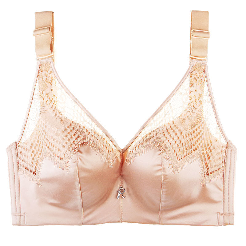 Bra Plus Size Women Gathered Sexy Bralette Wire Free Seamless Push Up Sexy Lingerie Solid Color Leopard Thin Section Underwear