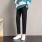 Pregnant Women's Pants Wear Fashion Large Harlan Pants In Spring and Autumn, Plush, Casual Straight Tube and Loose Abdomen In Winter