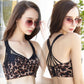Bra Plus Size Women Gathered Sexy Bralette Wire Free Seamless Push Up Sexy Lingerie Solid Color Leopard Thin Section Underwear