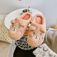 Autumn and Winter Pure Cotton Slippers Indoor Non-slip Soft-soled Shoes Warm Simple Plush Cotton Shoes