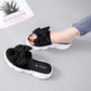 Size 35-40 Summer Women All-match Bow Slippers Outdoor Pearl High Heels Sandals Bohemian Beach Wear-resistant Non-slip Slippers Wedge Platform Sandals